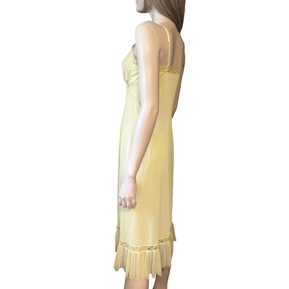 Luxite by Kayser Pinup Bombshell Lacy Full Slip Pleated Nylon Chiffon Vintage - Picture 5 of 16